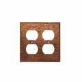 Premier Copper Products Premier Copper Products SO4 Switchplate - Double Duplex with 4 Hole Outlet Cover SO4